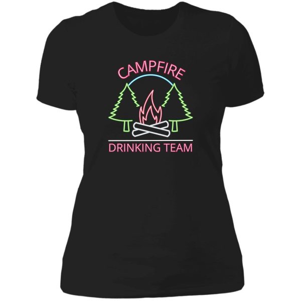 campfire drinking team - bonfire drinking lady t-shirt