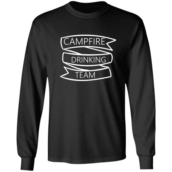 campfire drinking team camper campfire baseball ¾ sleeve t-shirt long sleeve