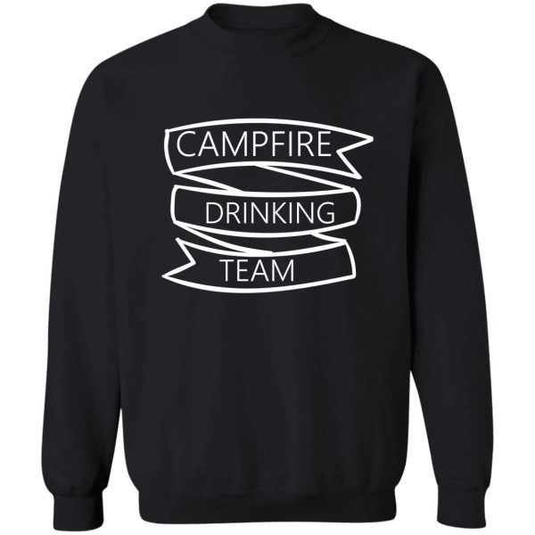 campfire drinking team camper campfire baseball ¾ sleeve t-shirt sweatshirt