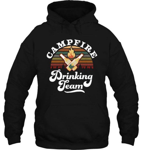 campfire drinking team camping hoodie