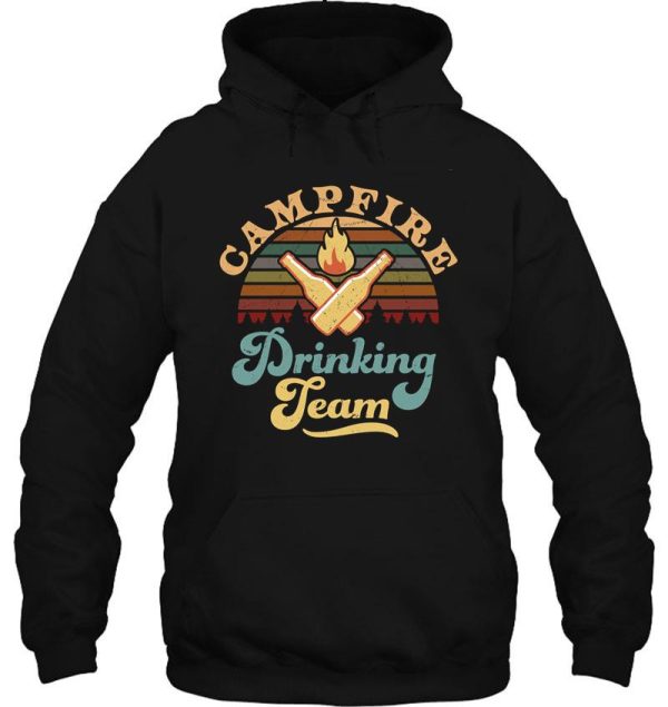 campfire drinking team camping hoodie