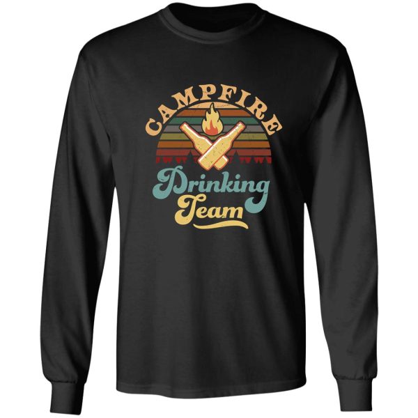 campfire drinking team camping long sleeve