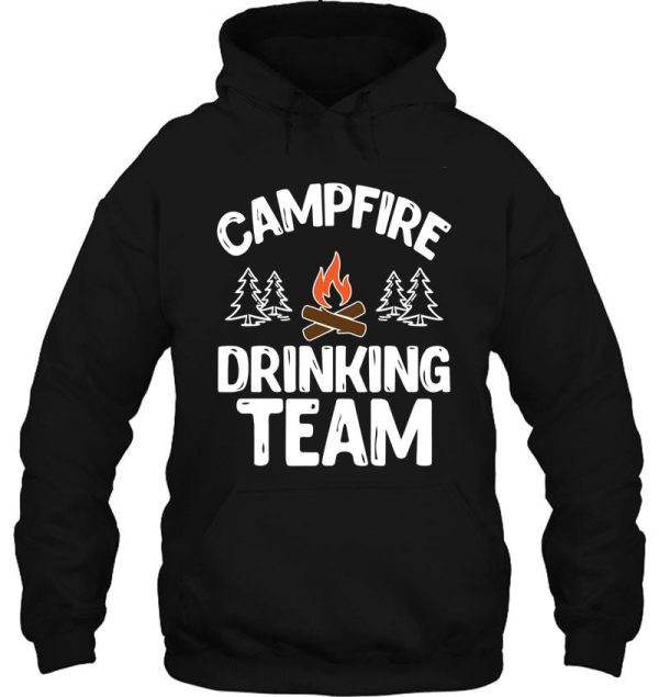 campfire drinking team camping lovers camper hoodie