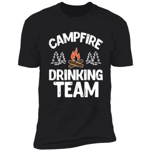 campfire drinking team camping lovers camper shirt