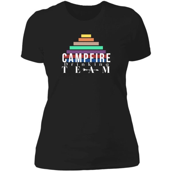 campfire drinking team funny engraved camping tumbler lady t-shirt