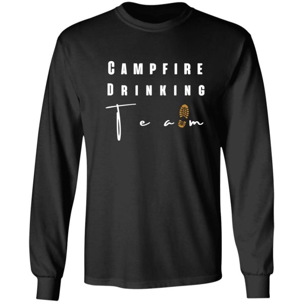 campfire drinking team funny engraved camping tumbler long sleeve