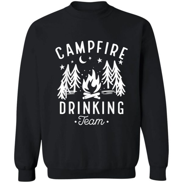 campfire-drinking-team-happy-camper-camping-lover-gift sweatshirt