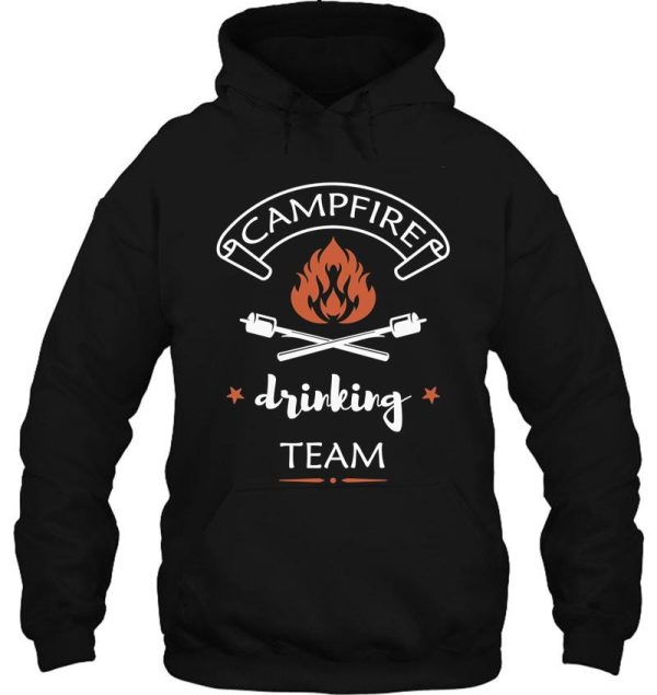 campfire drinking team happy camper camping lover hoodie