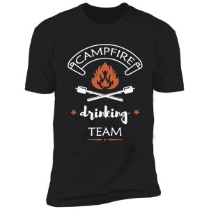 campfire drinking team happy camper camping lover shirt