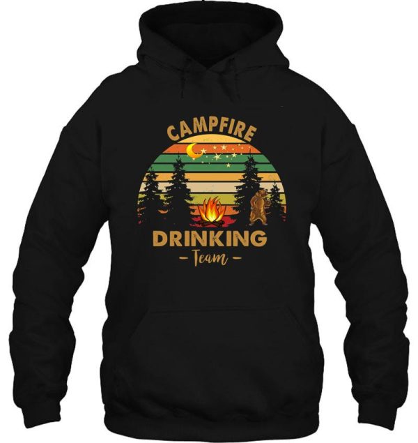 campfire drinking team happy camper camping outdoor lover hoodie