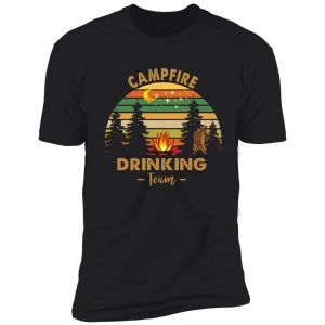 campfire drinking team happy camper camping outdoor lover shirt