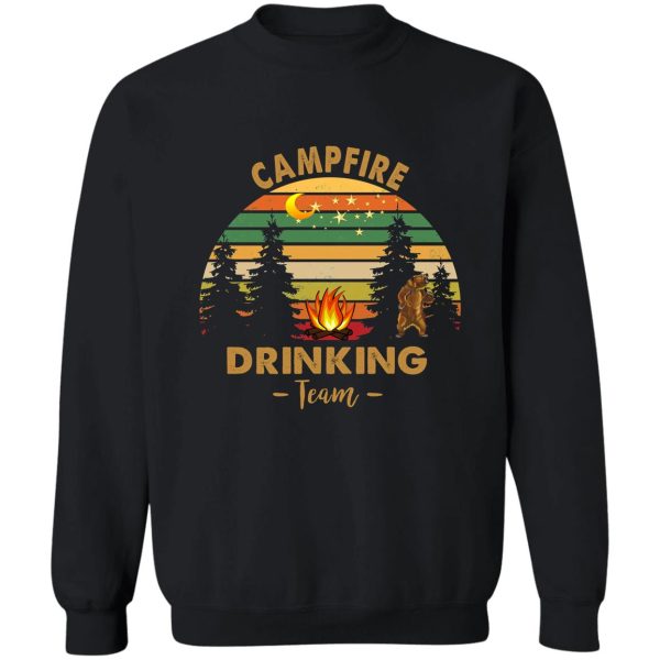 campfire drinking team happy camper camping outdoor lover sweatshirt