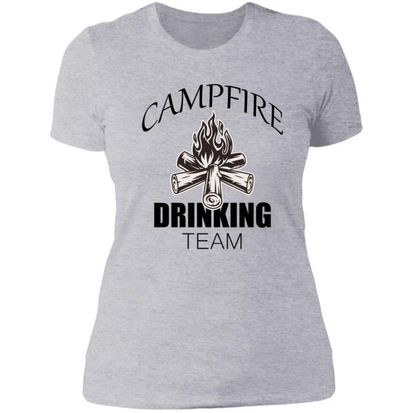 campfire drinking teamlets enjoy around the campfire lady t-shirt
