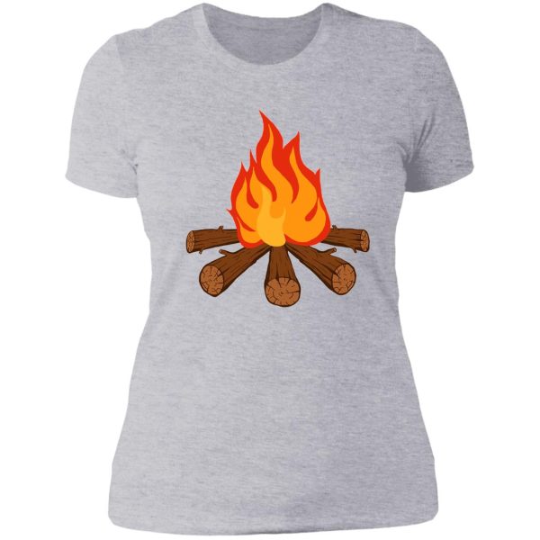 campfire gift for camper hiker climber lady t-shirt