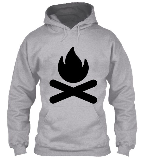 campfire icon art camper fisher hunter hoodie