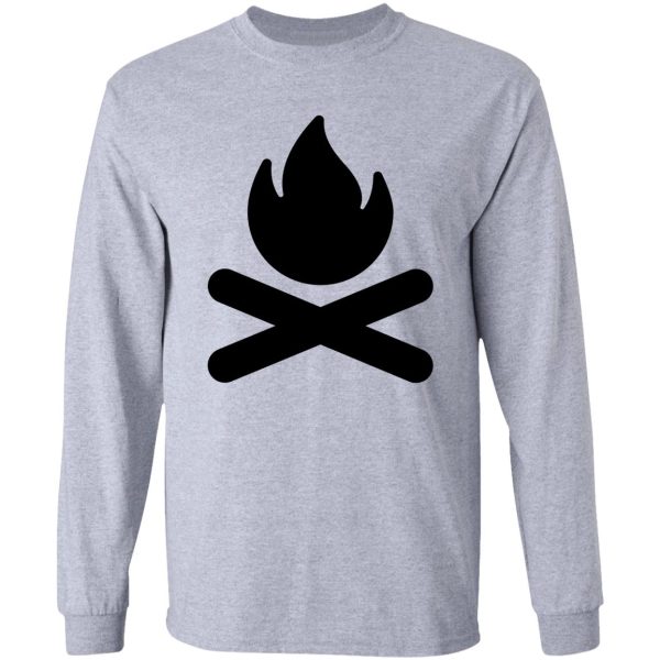 campfire icon art camper fisher hunter long sleeve