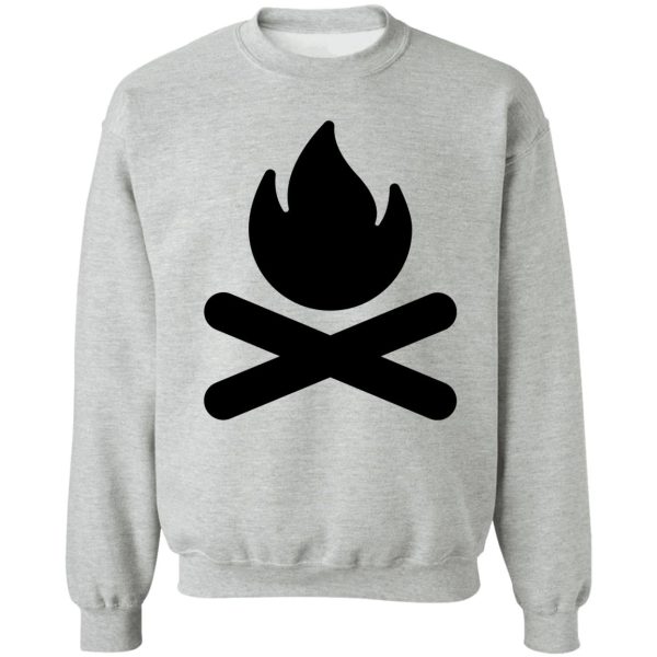 campfire icon art camper fisher hunter sweatshirt