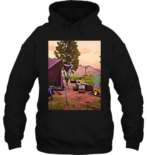 campfire in the wild west hoodie