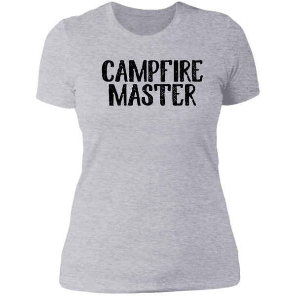 campfire master art camping travel lady t-shirt