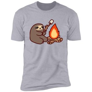campfire sloth, cute sloth, sloth cartoon, camp fire, love camping t-shirt shirt