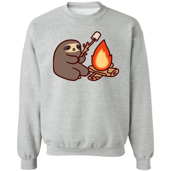 campfire sloth cute sloth sloth cartoon camp fire love camping t-shirt sweatshirt