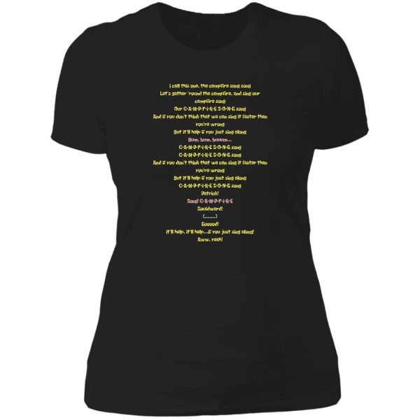 campfire song lady t-shirt