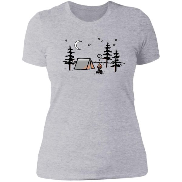 campfire under the stars lady t-shirt