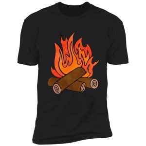 campfire watercolor illustration shirt