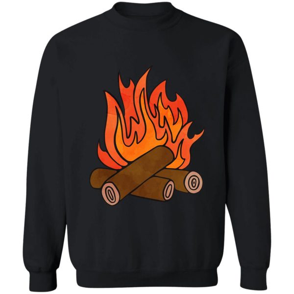 campfire watercolor illustration sweatshirt