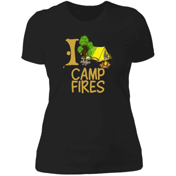 campfire with friends quotes lady t-shirt