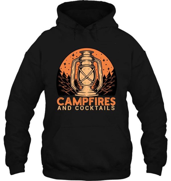 campfires and cocktails bonfire camping men women campfire hoodie