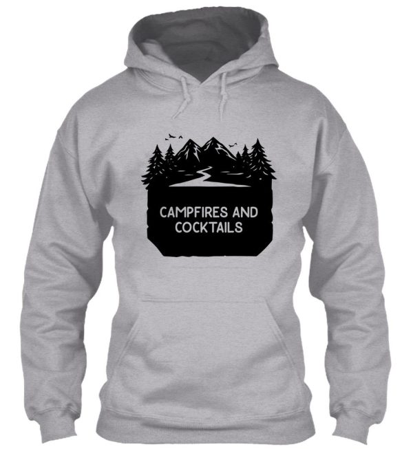 campfires and cocktails bonfire camping men women campfire hoodie