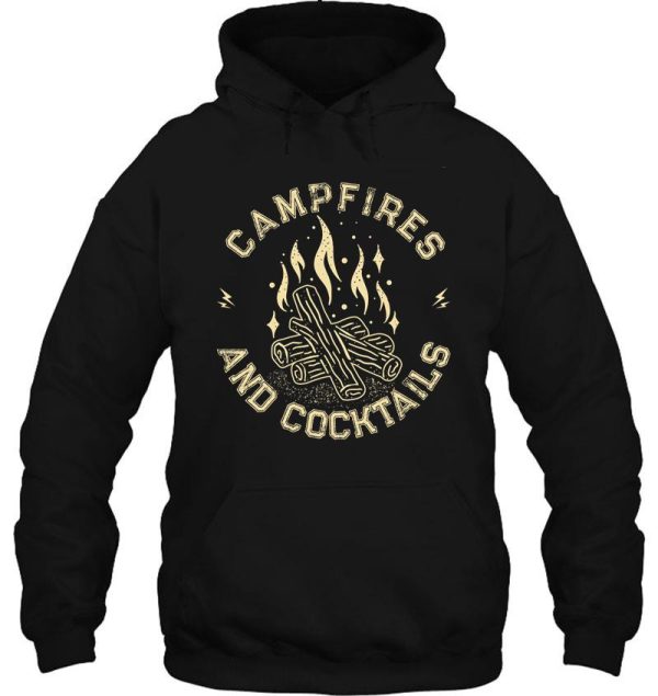 campfires and cocktails bonfire camping men women campfire hoodie