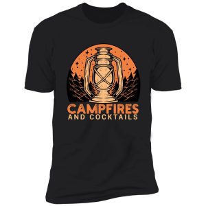 campfires and cocktails bonfire camping men women campfire shirt