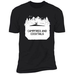 campfires and cocktails bonfire camping men women campfire shirt