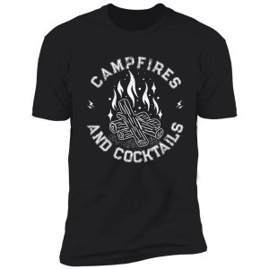 campfires and cocktails bonfire camping men women campfire shirt