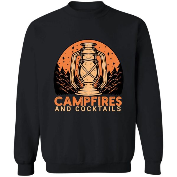 campfires and cocktails bonfire camping men women campfire sweatshirt