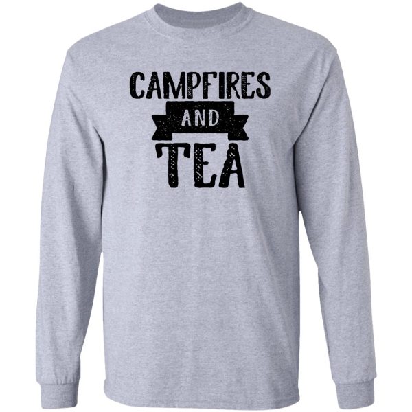 campfires and tea art wanderlust traveler long sleeve