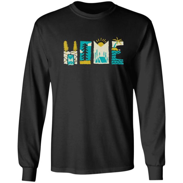 camping adventure is home campfire adventure outdoor camper funny mountain long sleeve