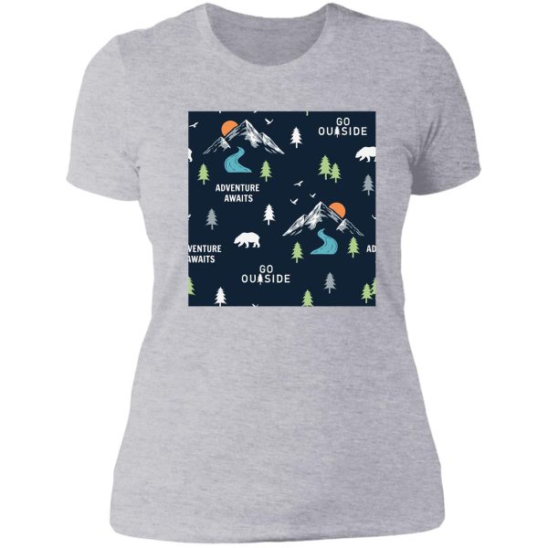 camping adventure lady t-shirt