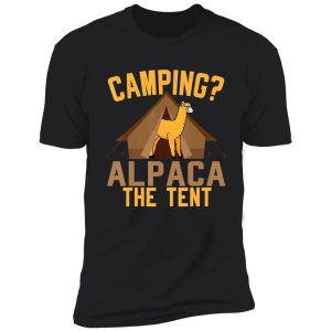 camping alpaca the tent llamas camp campfire adventure outdoor camper funny mountain shirt
