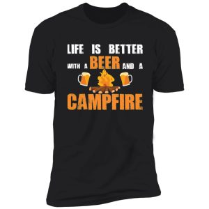 camping and beer campfire shirt
