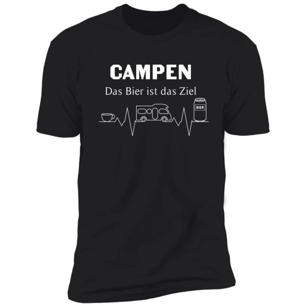 camping and beer with a heartbeat shirt