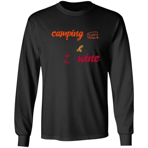 camping and wine long sleeve