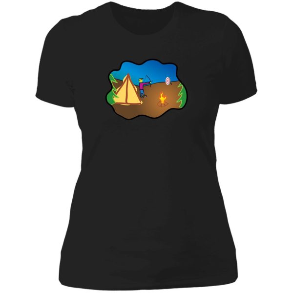 camping art lady t-shirt