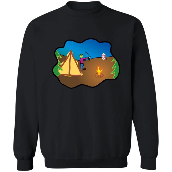 camping art sweatshirt