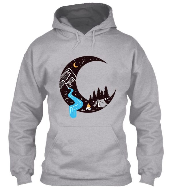 camping at night hoodie