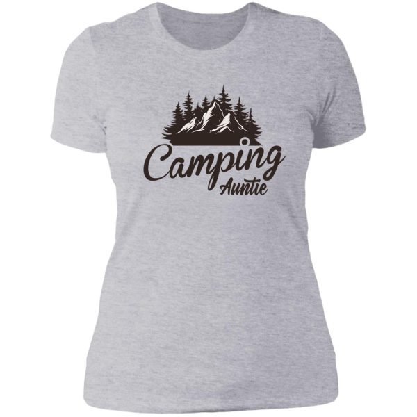 camping auntie camper family matching camp trip lady t-shirt