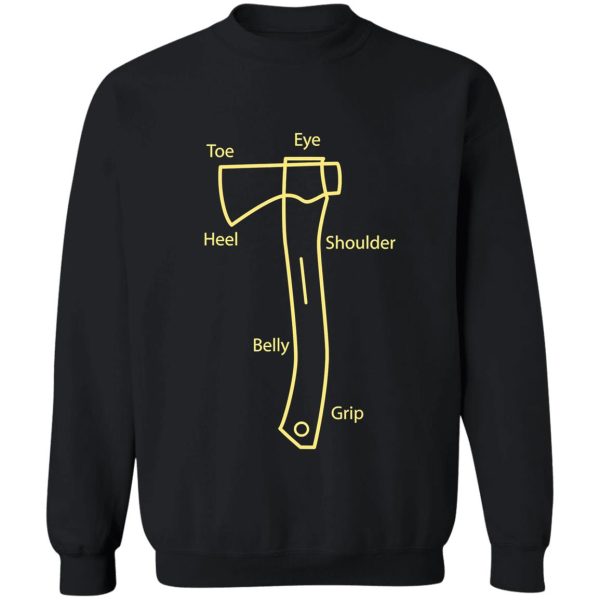 camping axe components camping campfire adventure outdoor camper funny mountain sweatshirt