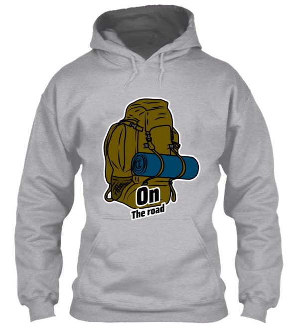 camping backpack design hoodie